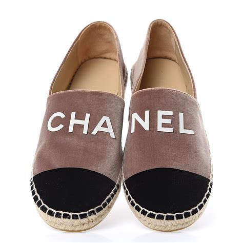 chanel velvet espadrilles